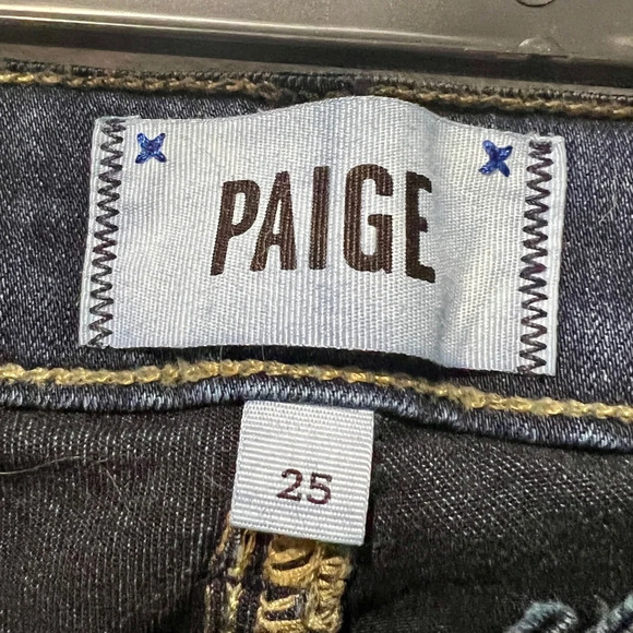 PAIGE Verdugo Ankle Dark Wash Skinny Jean - Size 25 - Picture 6 of 10
